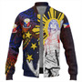 Philippines Filipinos Baseball Jacket Lapu-lapu Hero With Seal Filipinos Tribal Patterns