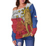 Philippines Filipinos Off Shoulder Sweatshirt Lapu Lapu Heroes With Sun And Flag Tribal Patterns