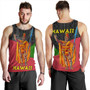 Hawaii Tank Top Hawaii King With Map And Flag Tribal Patterns