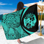 Tonga Sarong Coat Of Arm Lauhala Circle Turquoise