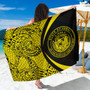 Hawaii Sarong Coat Of Arm Lauhala Circle Yellow