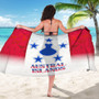 Austral Islands Flag Color With Traditional Patterns Sarong