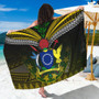 Cook Islands Flag Color With Traditional Patterns Sarong