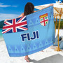 Fiji Flag Color With Traditional Patterns Sarong
