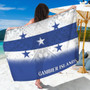 Gambier Islands Flag Color With Traditional Patterns Sarong