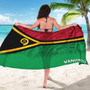 Vanuatu Flag Color With Traditional Patterns Sarong