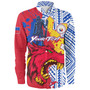 Philippines Filipinos Long Sleeve Shirt Custom Lapu-Lapu And The Wolf Tribal Polynesian Style