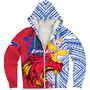 Philippines Filipinos Sherpa Hoodie Custom Lapu-Lapu And The Wolf Tribal Polynesian Style