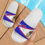 American Samoa Flag Color With Traditional Patterns Slide Sandals