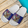 American Samoa Seal With National Flowers Polynesian Patterns Slide Sandals