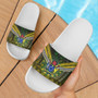 Cook Islands Flag Color With Traditional Patterns Slide Sandals