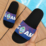 Guam Flag Color With Traditional Patterns Slide Sandals