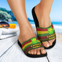 Kanaka Maoli Flag Color With Traditional Patterns Slide Sandals