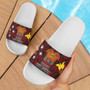 Papua New Guinea Map Patterns Flag Color Style Slide Sandals