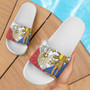 Philippines Filipinos Lapu Lapu Heroes With Sun And Flag Tribal Patterns Slide Sandals