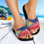 Philippines Filipinos Map And Flag Color Style Slide Sandals