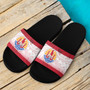 Tahiti Flag Color With Traditional Patterns Slide Sandals