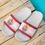 Tahiti Flag Color With Traditional Patterns Slide Sandals