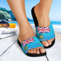 Tuvalu Flag Color With Traditional Patterns Slide Sandals