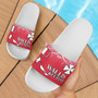 Wallis And Futuna Flag Color With Traditional Patterns Slide Sandals