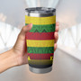 Kanaka Maoli Flag Color With Traditional Patterns Tumbler