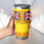 Niue Flag Color With Traditional Patterns Tumbler