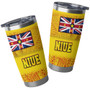 Niue Flag Color With Traditional Patterns Tumbler