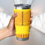 Niue Flag Color With Traditional Patterns Tumbler