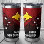 Papua New Guinea Flag Color With Traditional Patterns Tumbler