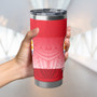 Tahiti Flag Color With Traditional Patterns Tumbler