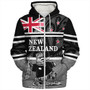 New Zealand Sherpa Hoodie Rugby Player Kiwi Bird With NZ Flag