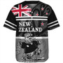 New Zealand Baseball Shirt Rugby Player Kiwi Bird With NZ Flag