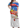 Philippines Filipino Sarimanok Maranao With Filipino Flag Design Women Off Shoulder Long Dress