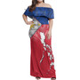 Philippines Filipinos Map And Flag Color Style Women Off Shoulder Long Dress