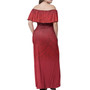 Samoa Flag Color With Traditional Patterns Women Off Shoulder Long Dress