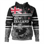 New Zealand Hoodie Rugby Player Kiwi Bird With NZ Flag