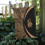 New Caledonia Garden Flag Lauhala Circle Gold