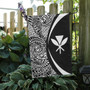 Hawaii Garden Flag Kanaka Lauhala Circle White