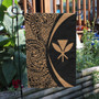 Hawaii Garden Flag Kanaka Lauhala Circle Gold