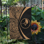 Yap State Garden Flag Lauhala Circle Gold