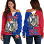 Philippines Filipinos Off Shoulder Sweatshirt The Philippine Eagle With Traditional Patterns