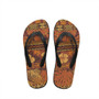 Hawaii Flip Flop Style Hibiscus And Tribal Element Fabric