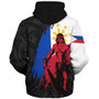 Philippines Filipinos Sherpa Hoodie Lapu Lapu Warrior Style Flag