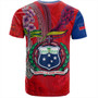 Samoa T-Shirt Samoa Flag With Seal Teuilia Flowers Tradition Patterns