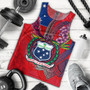 Samoa Tank Top Samoa Flag With Seal Teuilia Flowers Tradition Patterns