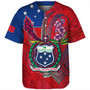 Samoa Baseball Shirt Samoa Flag With Seal Teuilia Flowers Tradition Patterns