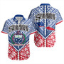 Samoa Short Sleeve Shirt Map And Seal Samoan Patterns