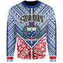 Samoa Sweatshirt Map And Seal Samoan Patterns