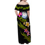 Marshall Islands Women Off Shoulder Long Dress - Plumeria Tribal