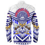 American Samoa Long Sleeve Shirt Custom American Samoa Seal And Eagle Polynesian Tattoo